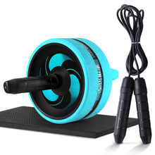 Load image into Gallery viewer, New 2 in 1 Ab Roller&Jump Rope No Noise Abdominal Wheel Ab Roller with Mat For Arm Waist Leg Exercise Gym Fitness Equipment