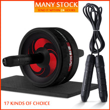 Load image into Gallery viewer, New 2 in 1 Ab Roller&Jump Rope No Noise Abdominal Wheel Ab Roller with Mat For Arm Waist Leg Exercise Gym Fitness Equipment