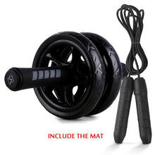 Load image into Gallery viewer, New 2 in 1 Ab Roller&Jump Rope No Noise Abdominal Wheel Ab Roller with Mat For Arm Waist Leg Exercise Gym Fitness Equipment