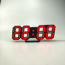 Load image into Gallery viewer, 3D LED Wall Clock Modern Design Digital Table Clock Alarm Nightlight