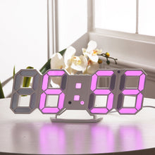 Load image into Gallery viewer, 3D LED Wall Clock Modern Design Digital Table Clock Alarm Nightlight