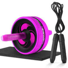 Load image into Gallery viewer, New 2 in 1 Ab Roller&Jump Rope No Noise Abdominal Wheel Ab Roller with Mat For Arm Waist Leg Exercise Gym Fitness Equipment