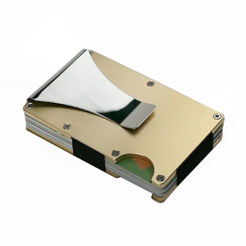 Portable ID Cardholder Clip Porte Carte Travel Metal Case