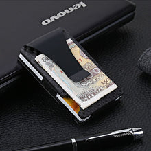 Load image into Gallery viewer, Portable ID Cardholder Clip Porte Carte Travel Metal Case
