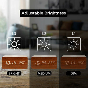 LED Electric Alarm Clock W/ Qi Wireless Phone Charger Charging Pad Station