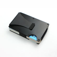 Load image into Gallery viewer, Portable ID Cardholder Clip Porte Carte Travel Metal Case
