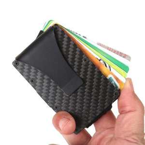 Portable ID Cardholder Clip Porte Carte Travel Metal Case