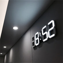 Load image into Gallery viewer, 3D LED Wall Clock Modern Design Digital Table Clock Alarm Nightlight
