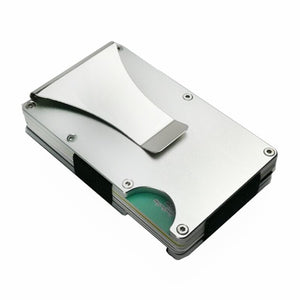 Portable ID Cardholder Clip Porte Carte Travel Metal Case